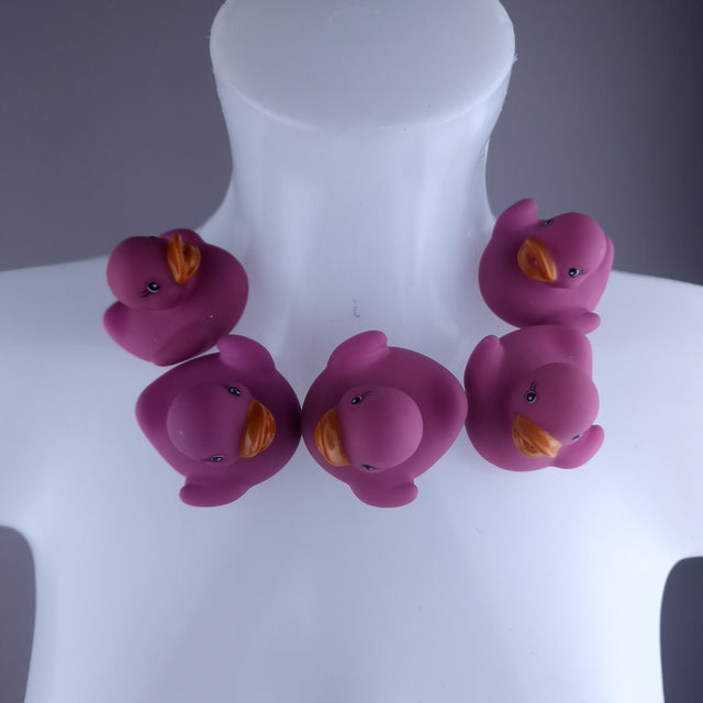 "Ducking Cute" Pink Bath Duck Neckpiece