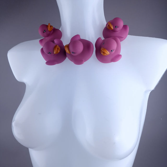 "Ducking Cute" Pink Bath Duck Neckpiece