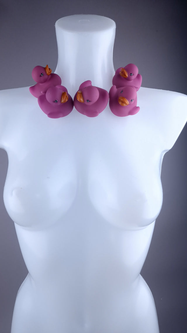 "Ducking Cute" Pink Bath Duck Neckpiece