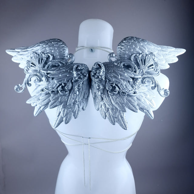 "Fallen" Silver Filigree Wings Body Jewellery