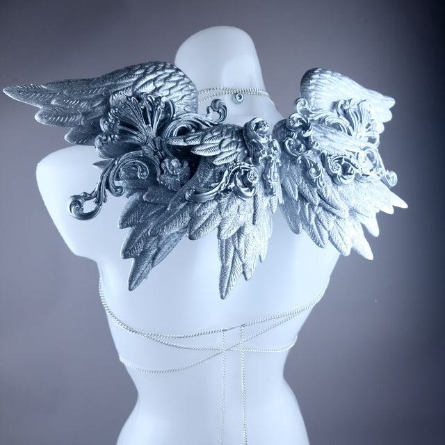 "Fallen" Silver Filigree Wings Body Jewellery