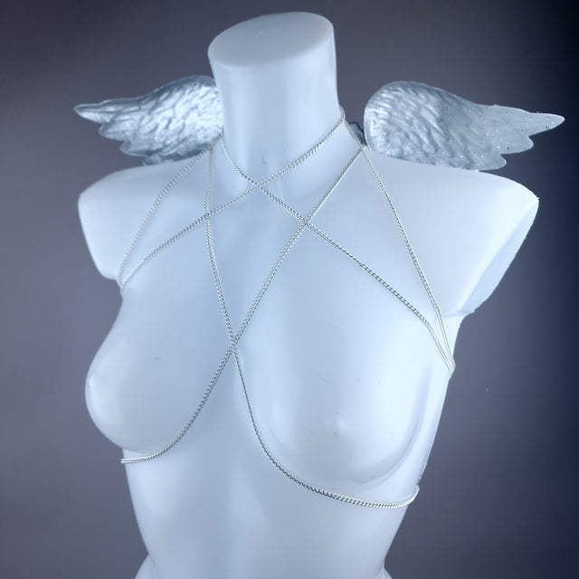 "Fallen" Silver Filigree Wings Body Jewellery