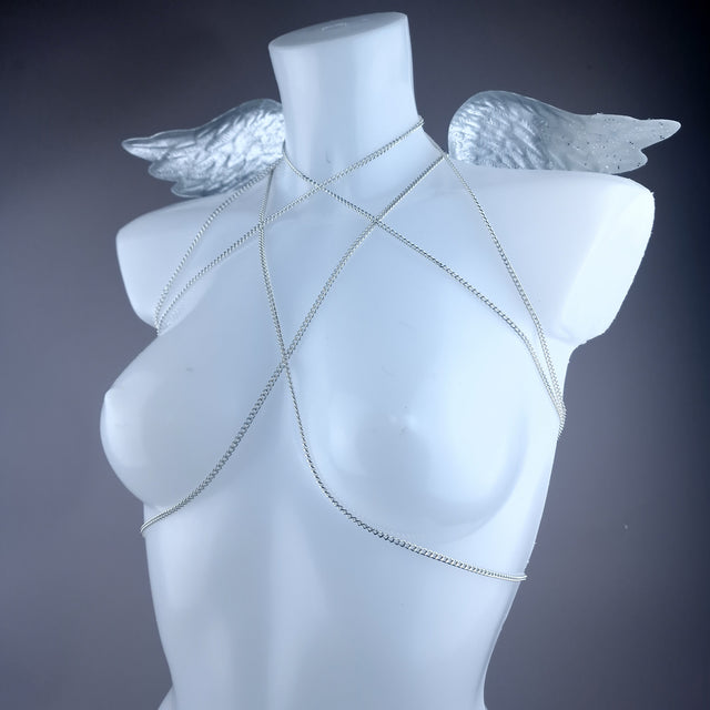"Fallen" Silver Filigree Wings Body Jewellery