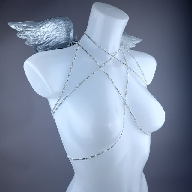 "Fallen" Silver Filigree Wings Body Jewellery