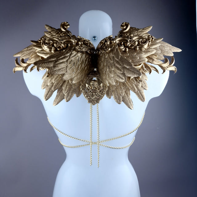 "Fallen" Gold Filigree Wings Body Jewellery