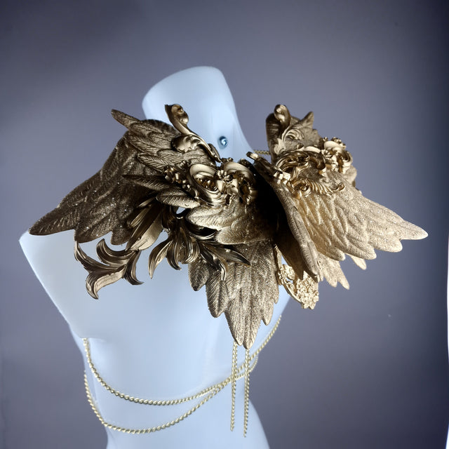 "Fallen" Gold Filigree Wings Body Jewellery