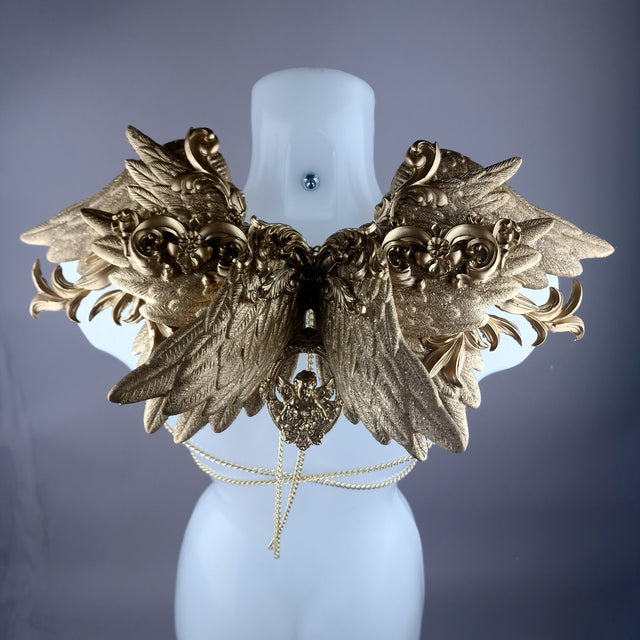 "Fallen" Gold Filigree Wings Body Jewellery