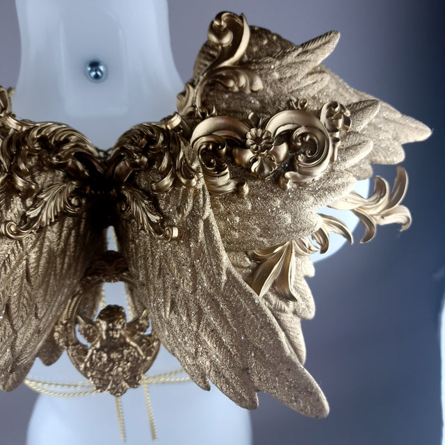 "Fallen" Gold Filigree Wings Body Jewellery