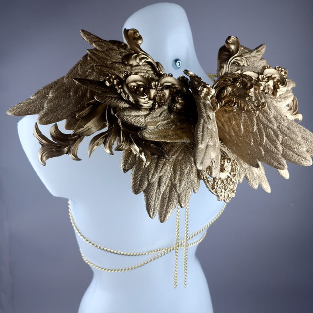 "Fallen" Gold Filigree Wings Body Jewellery