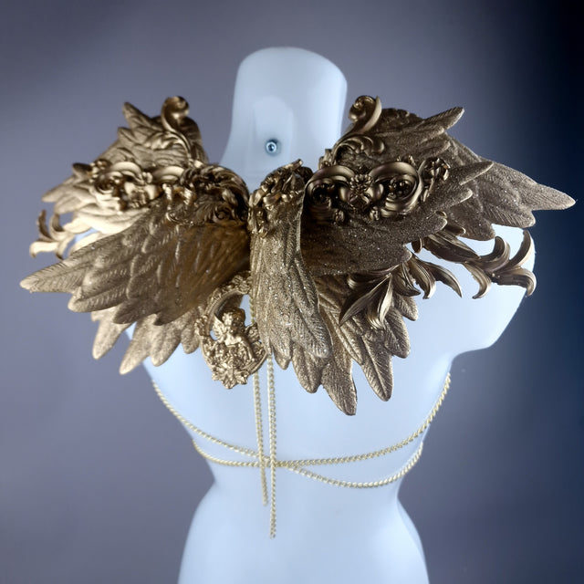 "Fallen" Gold Filigree Wings Body Jewellery