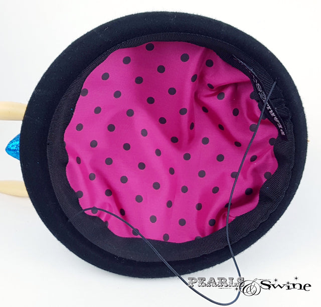 Pink polka dot Doll face hat