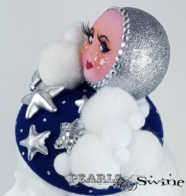 Doll face moon stars and clouds hat