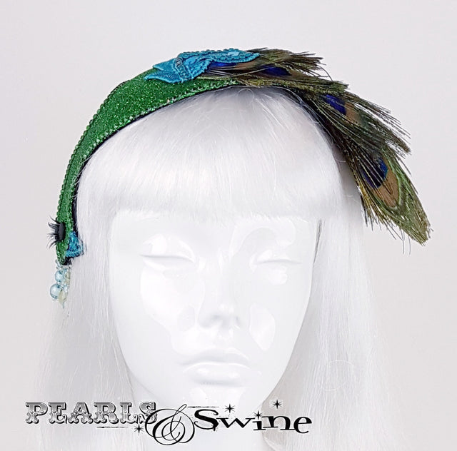 Sparkling Peacock fascinator
