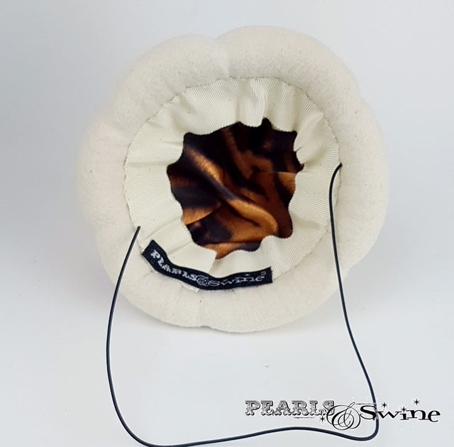 Satin lined hand-blocked ice cream hat