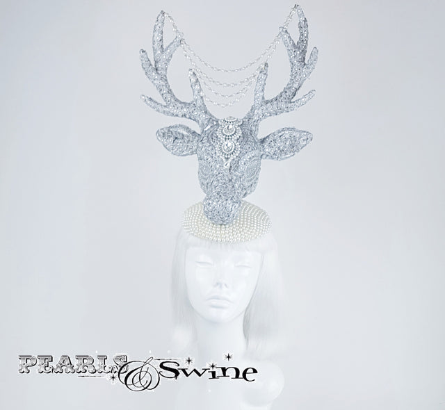 Unique Jewel encrusted stag hat