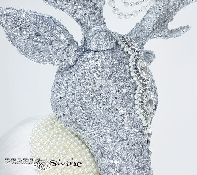 Elegant Jewelled stag hat