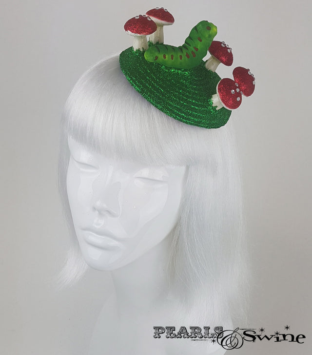 caterpillar & mushroom fascinator for sale UK