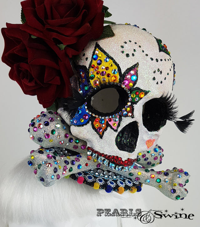 Day of the Dead Sugar Skull quirky Fascinator