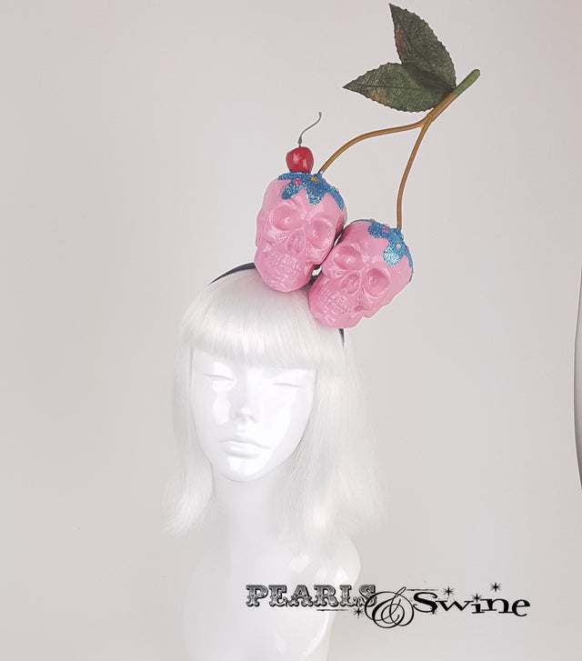 Skull Cherry Cupcake Headband, unique headwear
