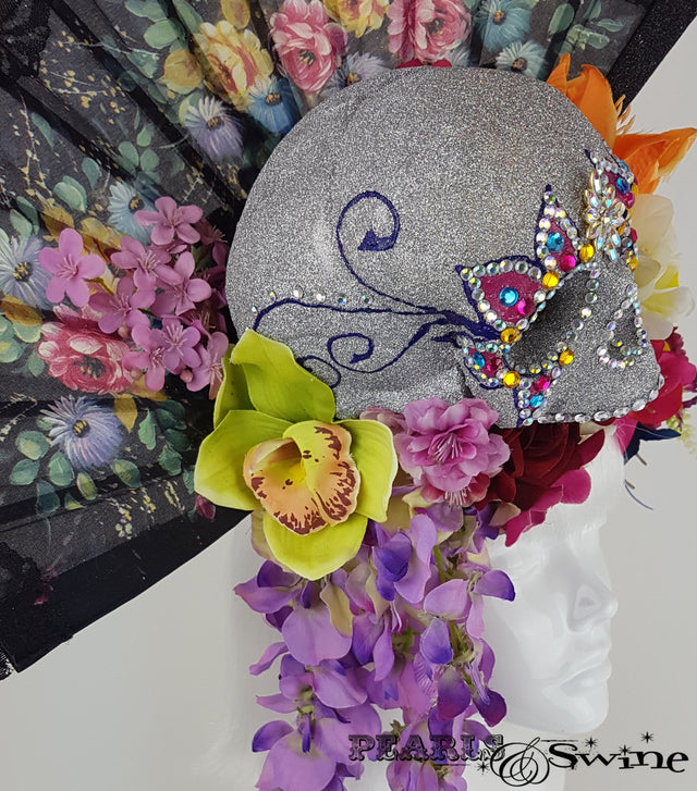 Day of the Dead Sugar Skull Hat "Cráneo del Azúcar"