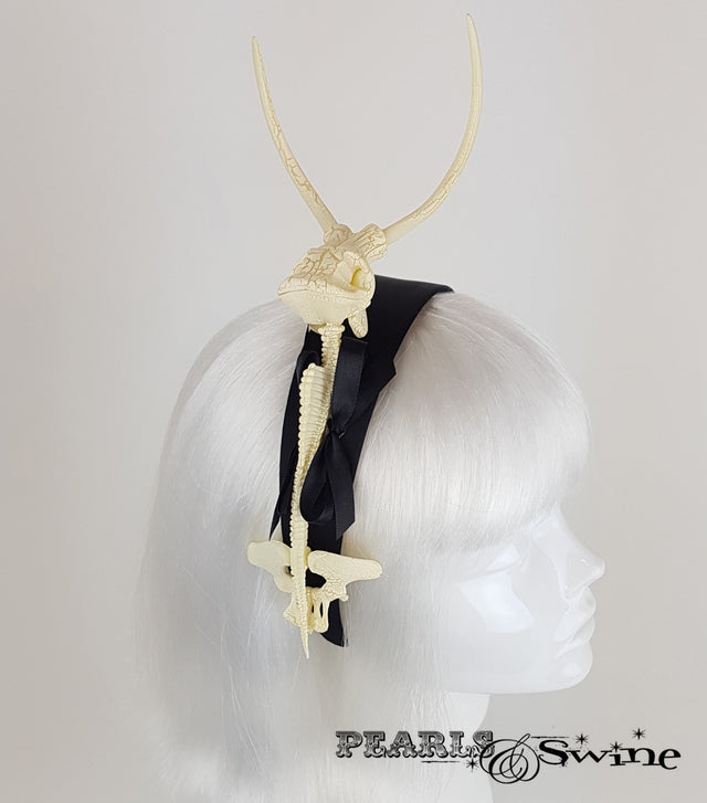 Dinosaur Bones & Bow Headband, quirky hats for sale UK