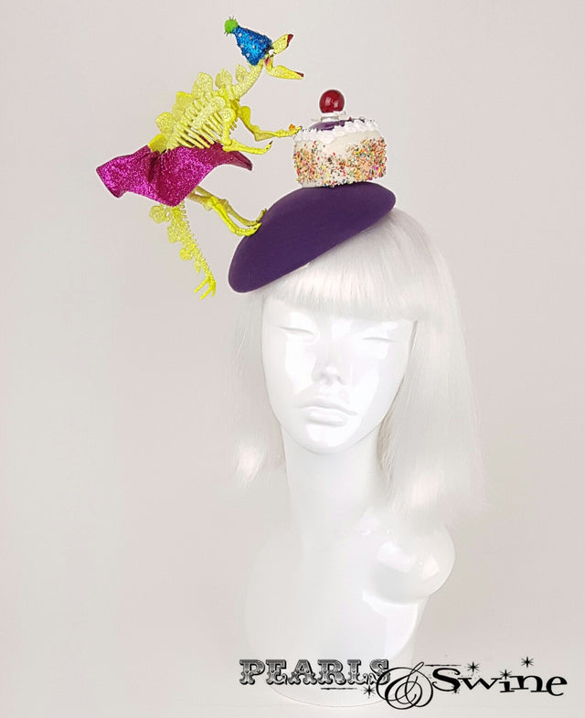 Dinosaur Cupcake Glitter Hat