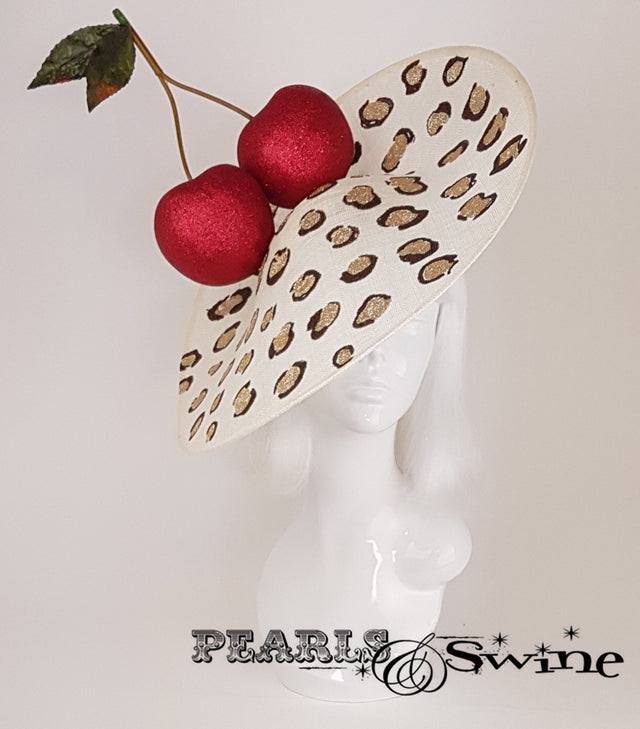 Giant red glittered cherries hat for sale UK