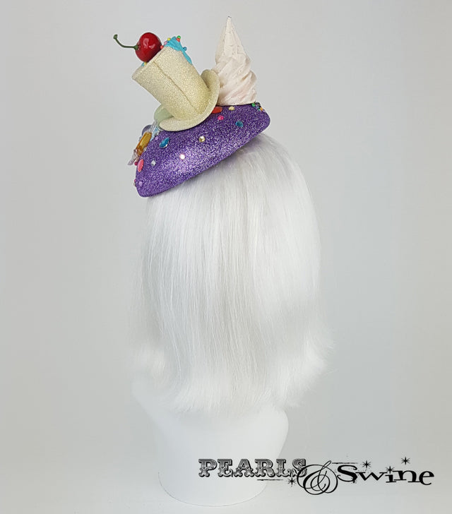 Glitter Cake Candy Hat, surreal British millinery