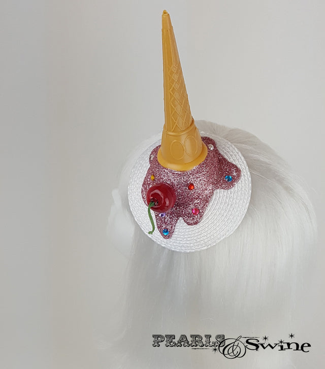 Dropped Ice Cream whimsical Fascinator UK