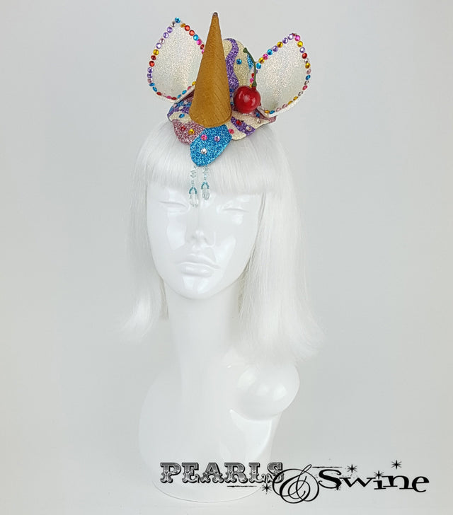 dropped ice cream unicorn headpiece