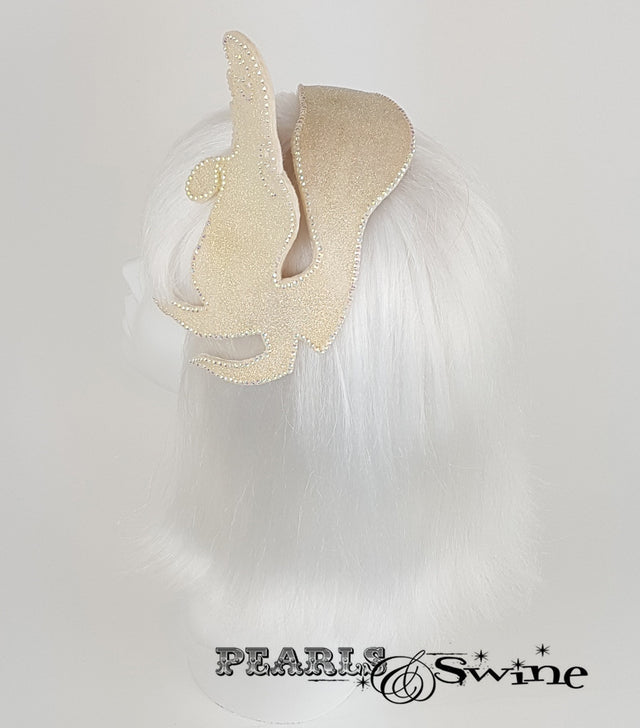 Vintage inspired glitter mermaid fascinator