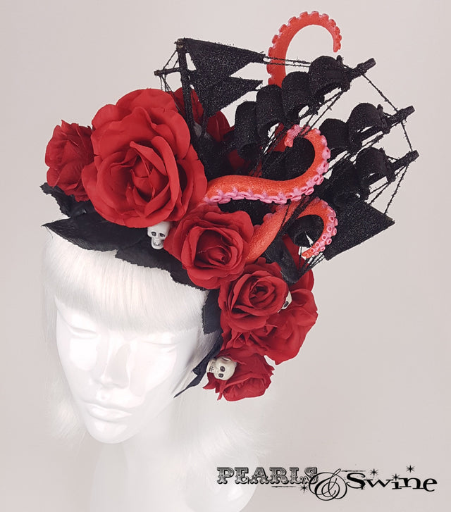 kraken octopus tentacle glitter ship headpiece