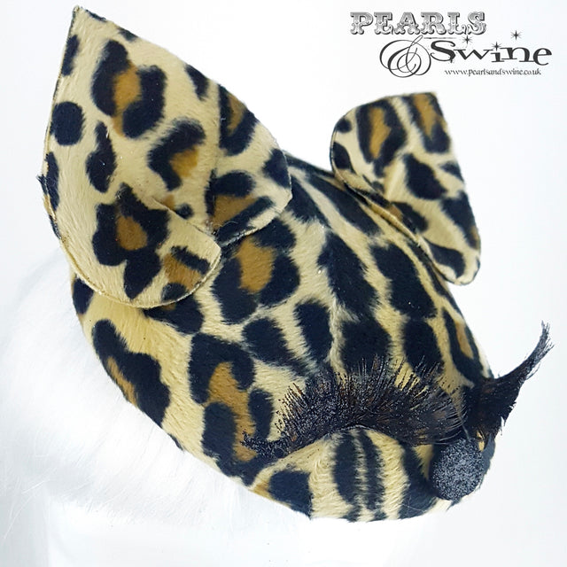 leopard print fascinator