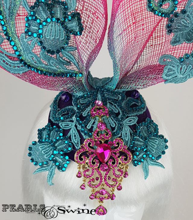 Lace Bunny Rabbit Ear Headdress, whimsical hats for sale, UK