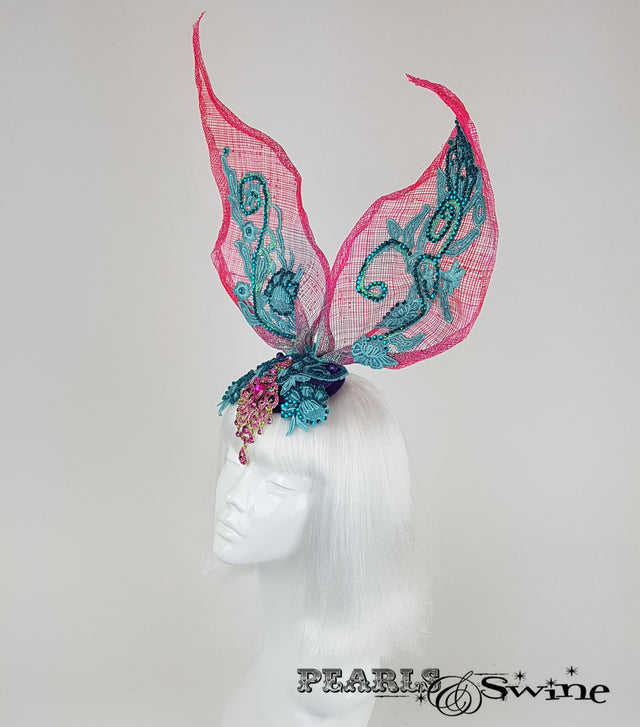 crystal Lace Bunny Rabbit Ear Headdress