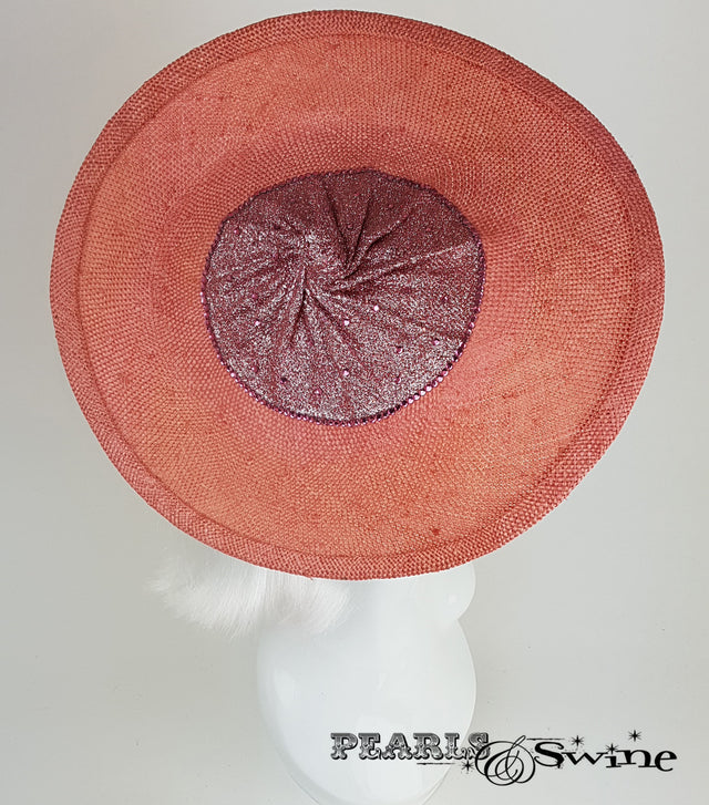 Pink Straw Glitter Boob Hat "I.L.B.T.’s"