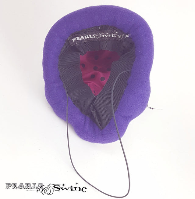 Quirky pink polka dot lined hat