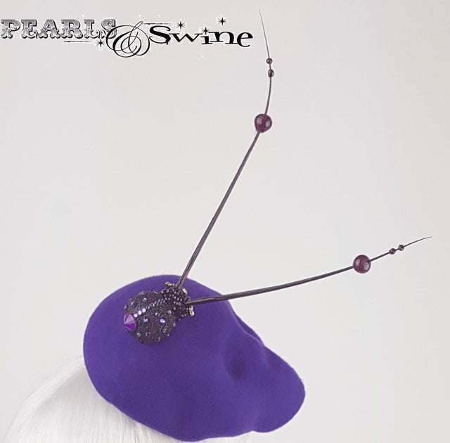 Cute bejewelled skull bug hat