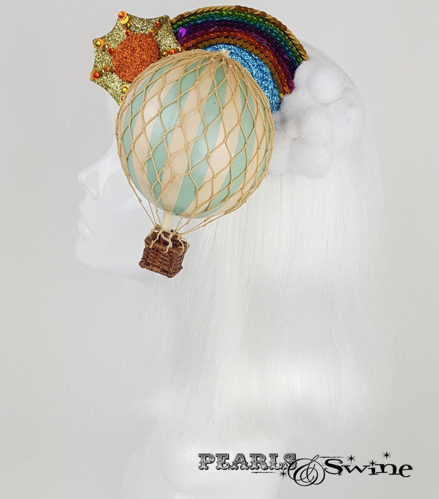 hot air balloon headpiece fascinator UK