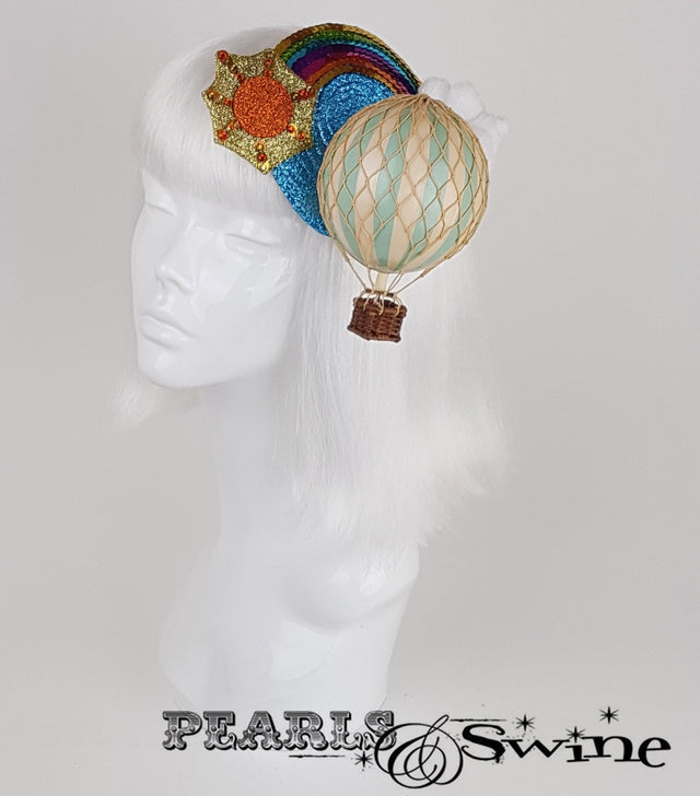 hot air balloon headpiece wedding fascinator