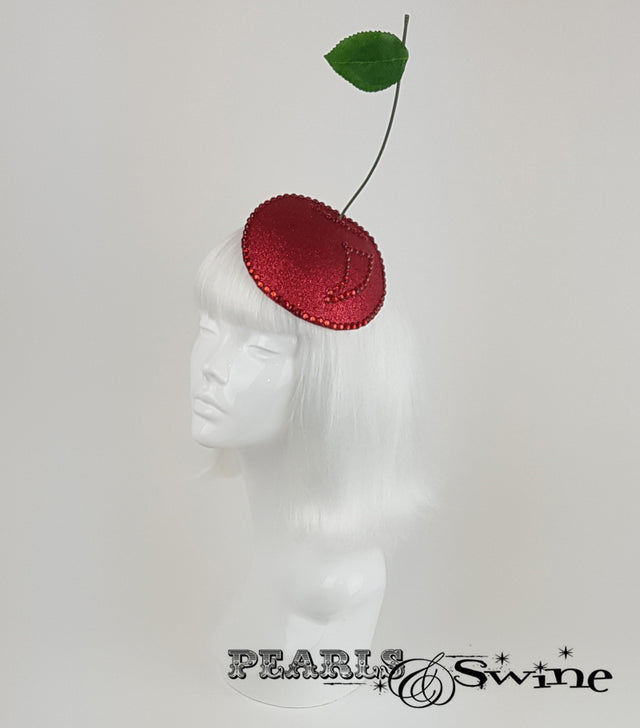 glitter fruit cherry hat fascinator UK