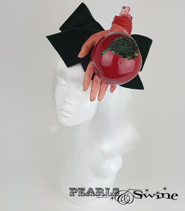 snow white poison apple fascinator