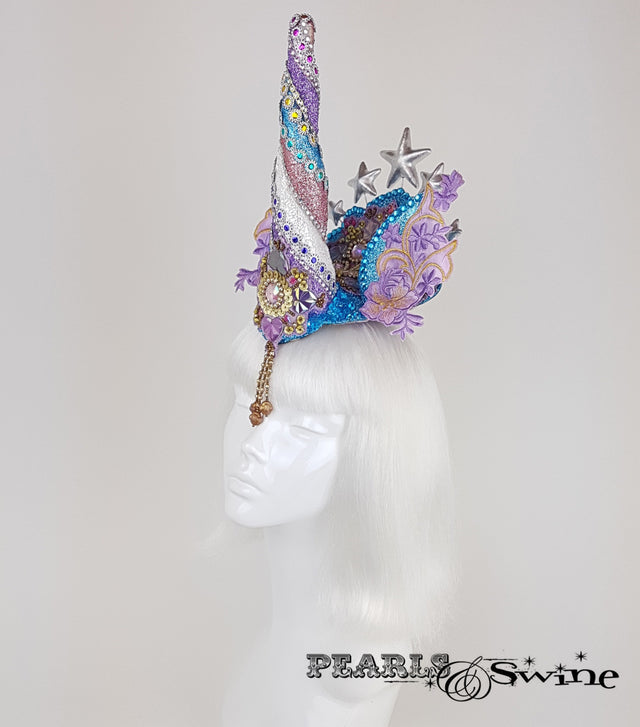 glitter unicorn surreal headpiece UK