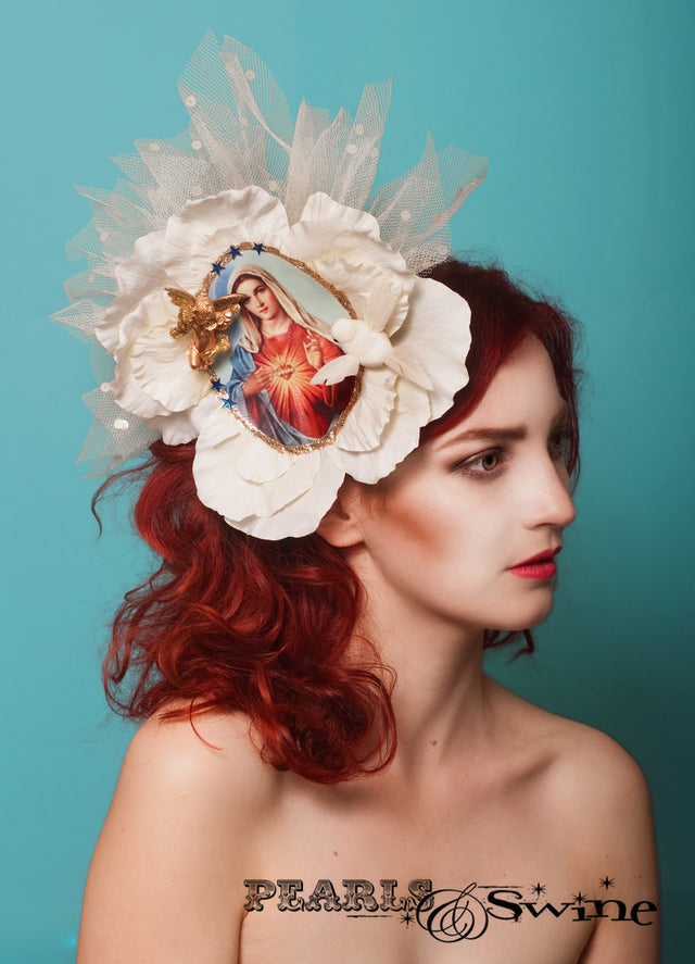 Virgin Mary Fascinator "Chastity"