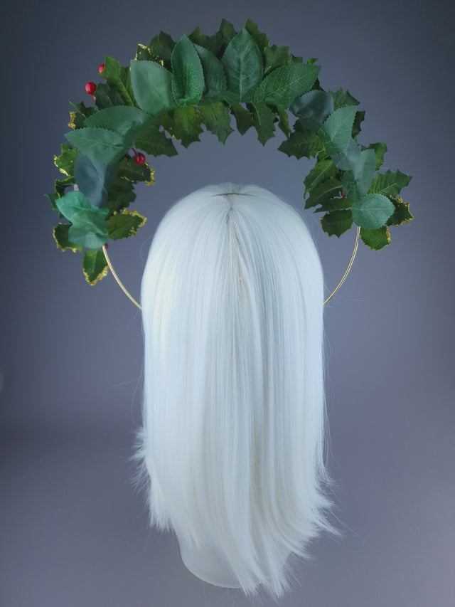 Pearls & Swine: Holly Robin Festive Xmas Halo Headdress "Carol"