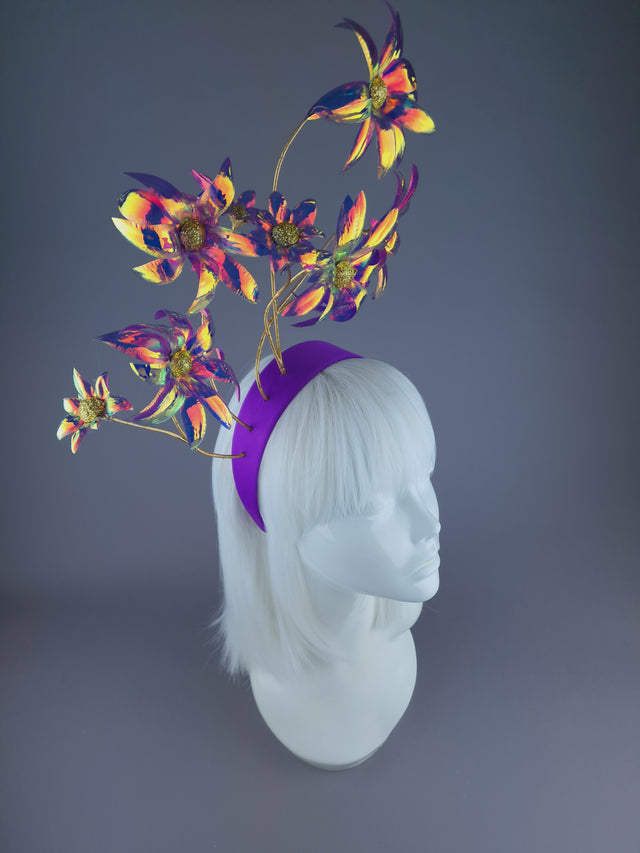 Pearls & Swine: Iridescent Flower Headdress "Remembering Spring"