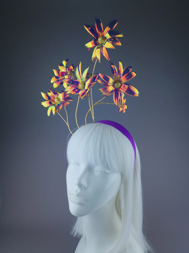 Pearls & Swine: Iridescent Flower Headdress "Remembering Spring"