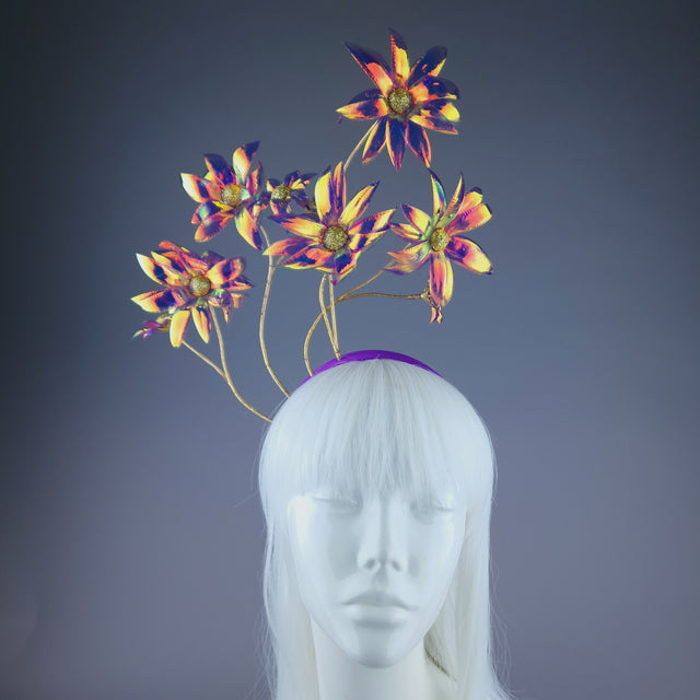 Pearls & Swine: Iridescent Flower Headdress "Remembering Spring"