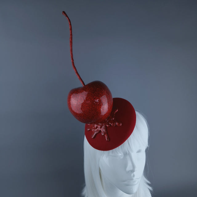 "Lush" Giant Cherry Fruit Food Fascinator Hat