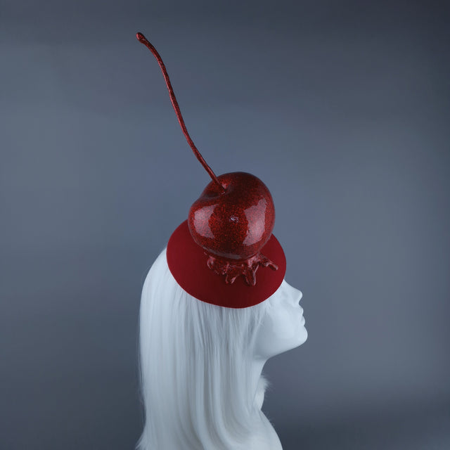 "Lush" Giant Cherry Fruit Food Fascinator Hat